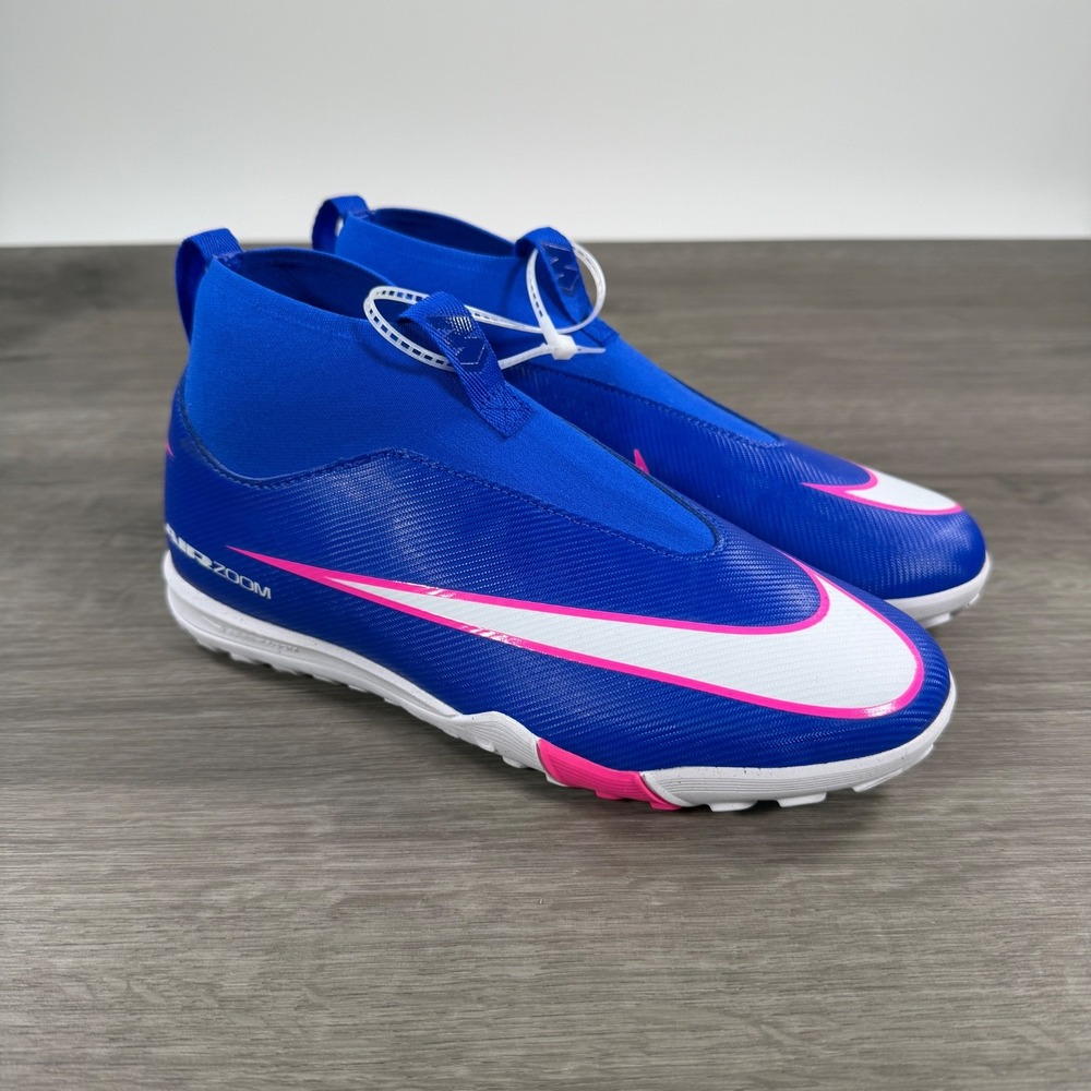 GS Nike Jr Mercurial Superfly 10 Academy Turf High Soccer Shoes FQ8310 446 Sz 6Y